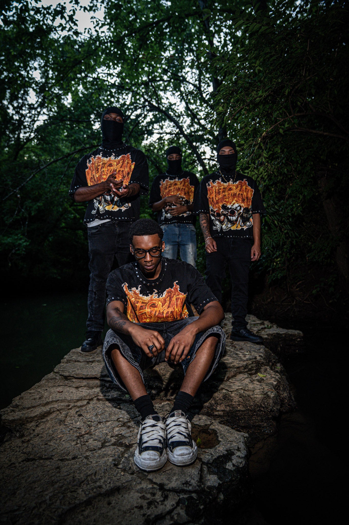 “BURN THE MASK” BLACK TEE